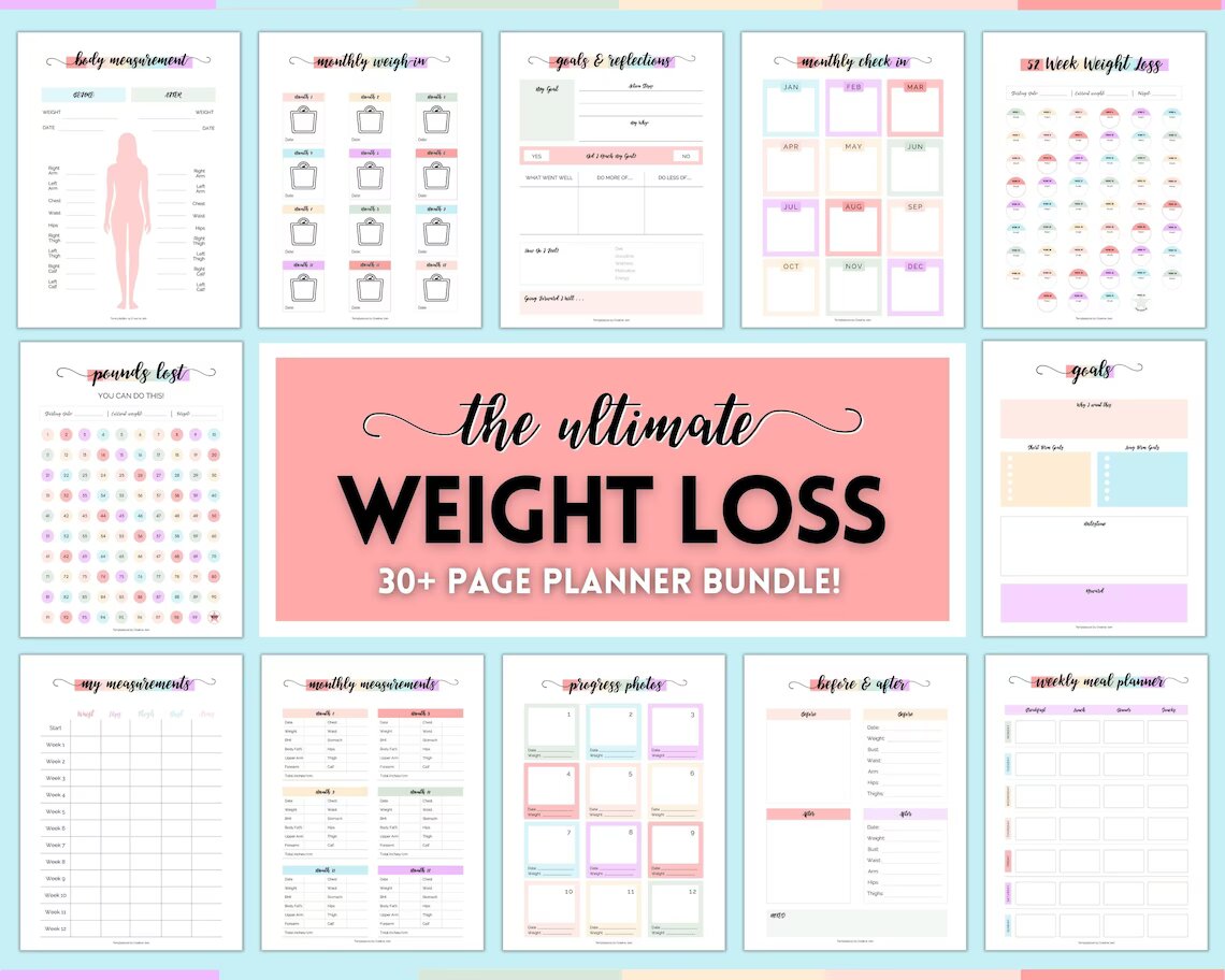 Ultimate Weight Loss Tracker & Fitness Planner