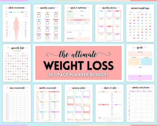 Ultimate Weight Loss Tracker & Fitness Planner